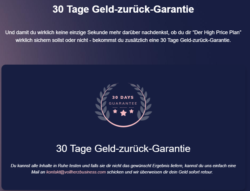 Erfahrungen High Price Plan